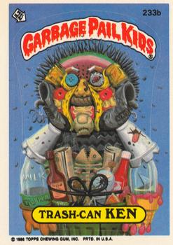 1986 Topps Garbage Pail Kids Series 6 #233b Trash-Can Ken Front