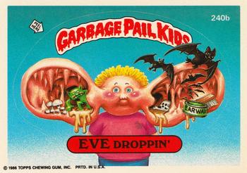 1986 Topps Garbage Pail Kids Series 6 #240b Eve Droppin' Front