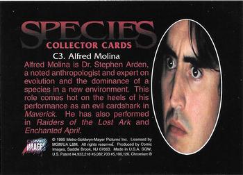 1995 Comic Images Species - Superstars Chromium #C3 Alfred Molina Back