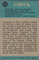 1963 Topps Flags Midgee #52 Libya Back