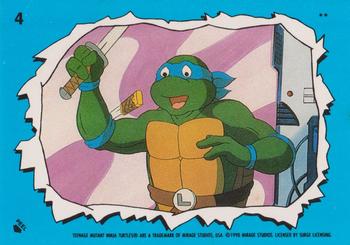 1989 Topps Teenage Mutant Ninja Turtles - Stickers (Series Two) #4 Leonardo Front