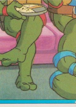 1989 Topps Teenage Mutant Ninja Turtles - Stickers (Series Two) #6 Michaelangelo / Donatello / Leonardo Back