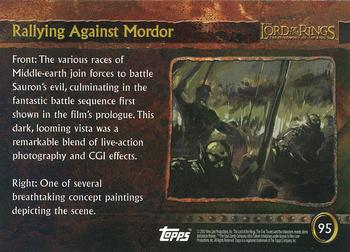 2002 Topps Lord of the Rings: The Fellowship of the Ring Update #95 Rallying Against Mordor Back