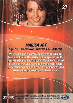 2004 Fleer American Idol Season 3 - Gold #27 Marisa Joy Back