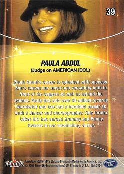 2004 Fleer American Idol Season 3 - Gold #39 Paula Abdul Back