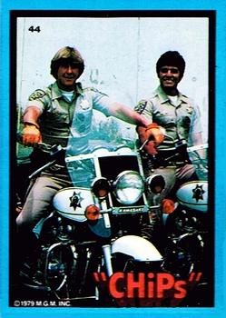 1979 Donruss CHiPs Patrol #44 Jon and Ponch (on parked bikes) Front