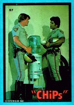 1979 Donruss CHiPs Patrol #57 Jon and Ponch (water cooler) Front