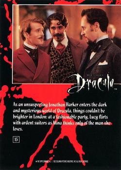 1992 Topps Bram Stoker's Dracula #15 As an unsuspecting Jonathan Harker ente Back