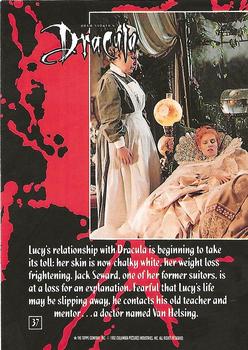 1992 Topps Bram Stoker's Dracula #37 Lucy's relationship with Dracula is beg Back