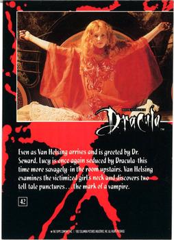 1992 Topps Bram Stoker's Dracula #42 Even as Van Helsing arrives and is gree Back