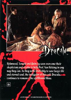 1992 Topps Bram Stoker's Dracula #46 Holmwood, Seward and Quincey soon overc Back
