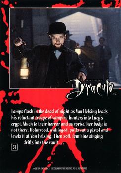 1992 Topps Bram Stoker's Dracula #51 Lamps flash in the dead of night as Van Back
