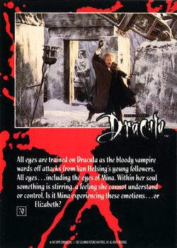1992 Topps Bram Stoker's Dracula #70 All eyes are trained on Dracula as the Back