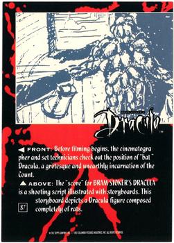 1992 Topps Bram Stoker's Dracula #87 Before filming begins, the cinematograp Back