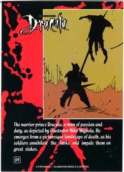 1992 Topps Bram Stoker's Dracula #89 Warrior Prince Dracula Back