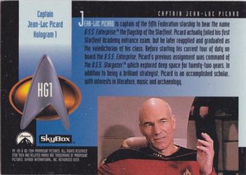 1994 SkyBox Star Trek: The Next Generation Season 1 - Holograms #HG1 Captain Jean-Luc Picard Back