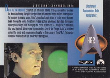 1994 SkyBox Star Trek: The Next Generation Season 1 - Holograms #HG2 Lieutenant Commander Data Back