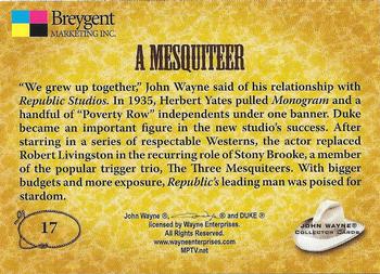 2005 Breygent John Wayne #17 A Mesquiteer Back