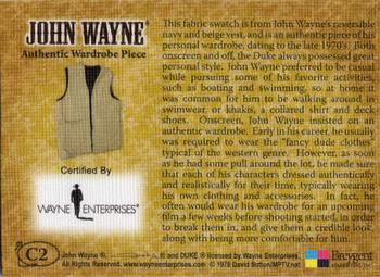 2005 Breygent John Wayne - Wardrobe Materials #C2 John Wayne Back