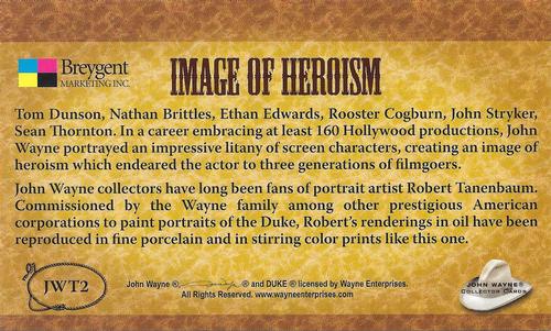 2005 Breygent John Wayne - Box Toppers #JWT2 Image of Heroism Back