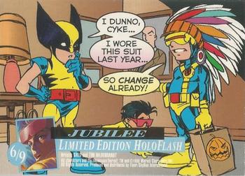 1996 Ultra X-Men Wolverine - Holoflash Foil #6 Jubilee Back