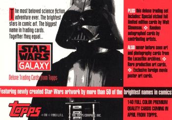 1993 Topps Star Wars Galaxy - Promos #NNO Sandtrooper on Dewback Back