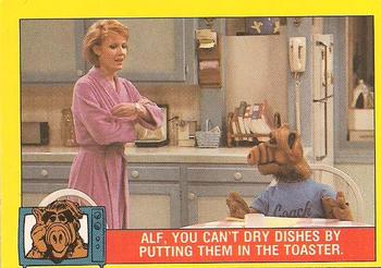 1987 O-Pee-Chee Alf #20 Alf, you can't dry dishes by putting them in the toaster Front