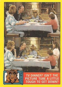 1987 O-Pee-Chee Alf #24 TV dinner? Isn't the picture tube a little tough to get down? Front