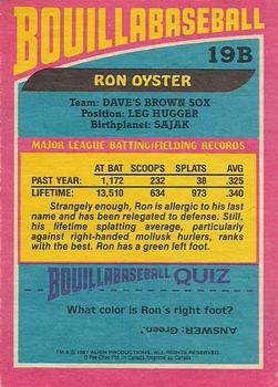 1987 O-Pee-Chee Alf - Bouillabaseball #19B Ron Oyster Back