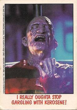1988 O-Pee-Chee Fright Flicks #4 I Really Oughta Stop Gargling with Kerosene! Front