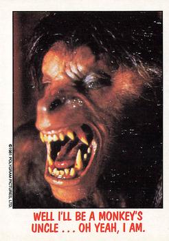 1988 O-Pee-Chee Fright Flicks #24 Well I'll Be a Monkey's Uncle ... Oh Yeah, I A Front