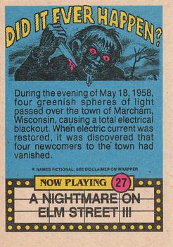 1988 O-Pee-Chee Fright Flicks #27 The Singles Scene Is Murder! Back