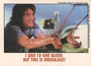 1988 O-Pee-Chee Fright Flicks #73 I Said I'd Give Blood But This Is Ridiculous! Front