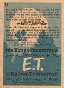 1982 O-Pee-Chee E.T. The Extraterrestrial #15 Among Elliott's Toys Back