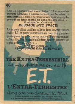 1982 O-Pee-Chee E.T. The Extraterrestrial #48 Testing the Communicator Back