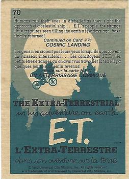 1982 O-Pee-Chee E.T. The Extraterrestrial #70 The Spaceship Is Coming! Back