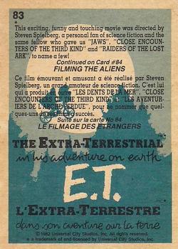 1982 O-Pee-Chee E.T. The Extraterrestrial #83 E.T.'s Director Back