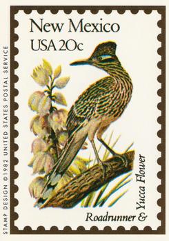 1991 Bon Air Birds and Flowers (50 States) #31 New Mexico      Roadrunner                Yucca Flower Front