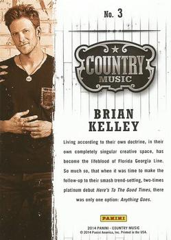 2014 Panini Country Music #3 Brian Kelley Back