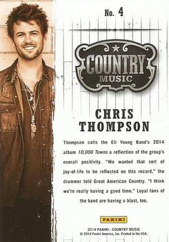 2014 Panini Country Music #4 Chris Thompson Back