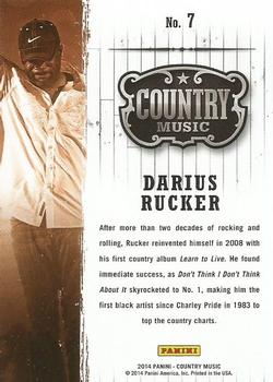 2014 Panini Country Music #7 Darius Rucker Back