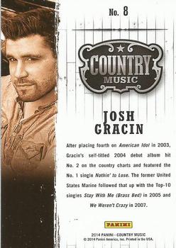 2014 Panini Country Music #8 Josh Gracin Back