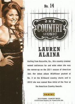 2014 Panini Country Music #14 Lauren Alaina Back
