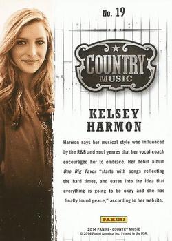 2014 Panini Country Music #19 Kelsey Harmon Back