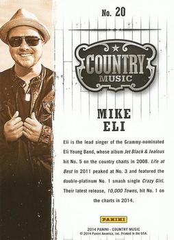 2014 Panini Country Music #20 Mike Eli Back