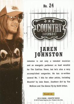 2014 Panini Country Music #24 Jaren Johnston Back
