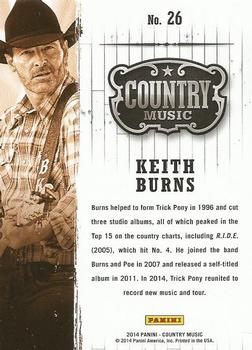 2014 Panini Country Music #26 Keith Burns Back