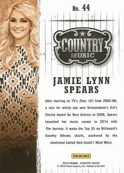 2014 Panini Country Music #44 Jamie Lynn Spears Back