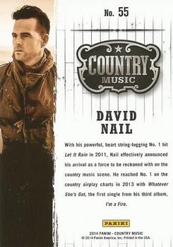 2014 Panini Country Music #55 David Nail Back