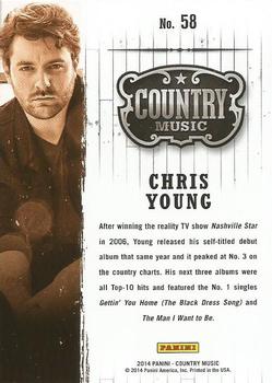 2014 Panini Country Music #58 Chris Young Back